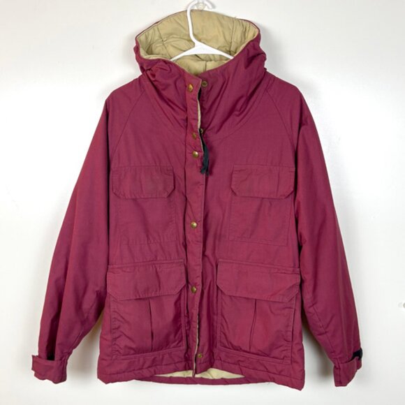 VINTAGE REI Jacket Womens Large 12 Gortex Blue Green Long Rain Coat RARE 90s - Picture 1 of 12